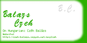 balazs czeh business card